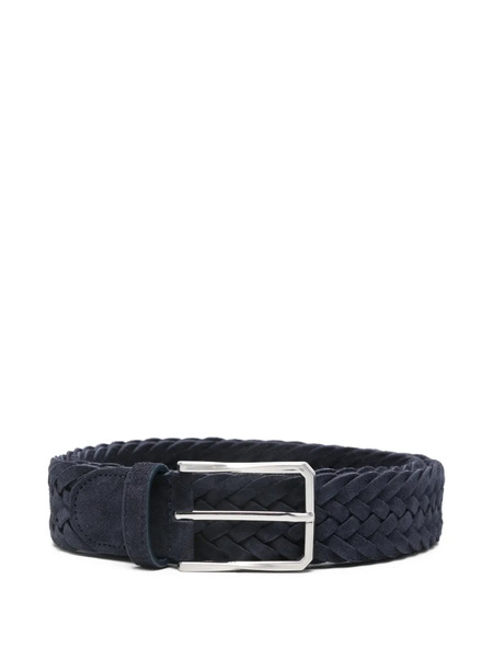 Canali Braided-design Belt - Blue 