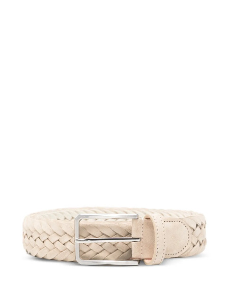  Canali Braided-design Belt - Neutrals 