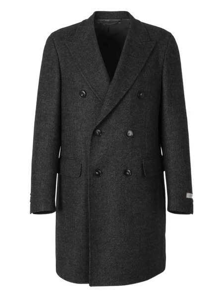 Canali Buttoned Double Breasted Coat - Grey 