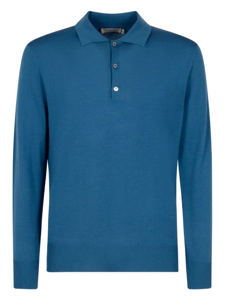  Canali Buttoned Polo Shirt - Blue 