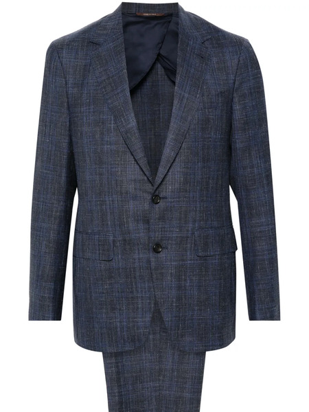  Canali Check-pattern Single-breasted Suit - Blue 