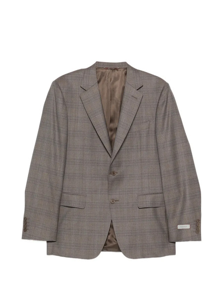  Canali Check Two-button Blazer - Brown 