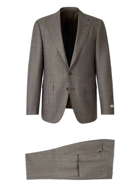  Canali Checked Suit - Brown 