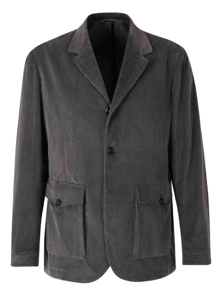  Canali Corduroy Patch-pocket Shirt Jacket - Brown 