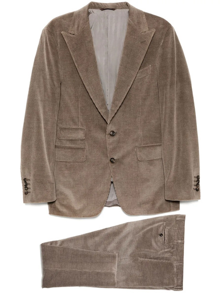  Canali Corduroy Single-breasted Suits - Brown 
