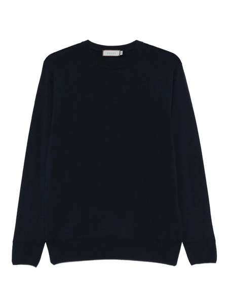  Canali Crew-neck Wool Sweater - Blue 