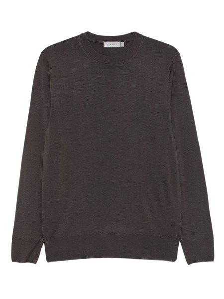  Canali Crew-neck Wool Sweater - Brown 