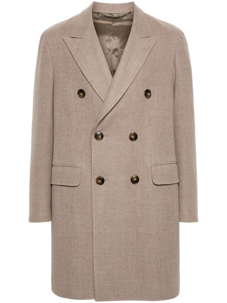  Canali Double-breasted Coat - Neutrals 