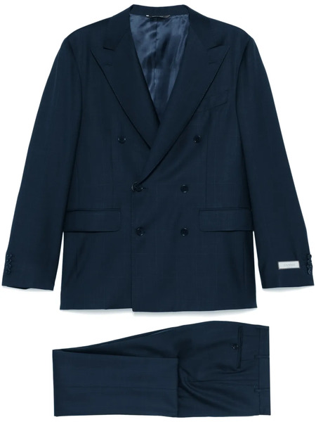  Canali Double-breasted Suit - Blue 