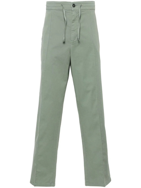  Canali Drawstring-waist Straight-leg Trousers - Green 