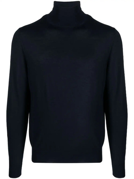  Canali Fine-knit Roll-neck Jumper - Blue 