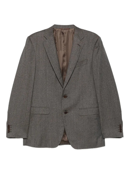  Canali Herringbone Wool Suit - Brown 