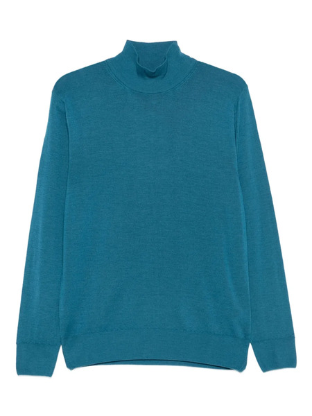  Canali High-neck Wool Sweater - Blue 