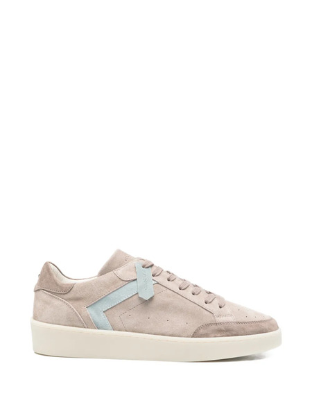 Canali Leather Detail Sneakers - Neutrals 