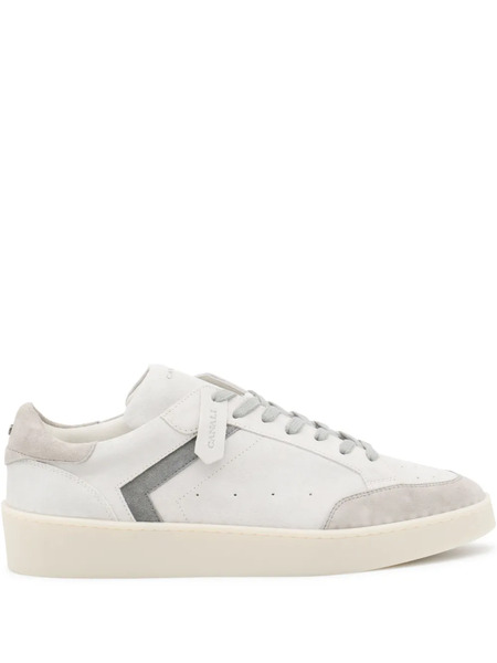  Canali Leather Panelled Sneakers - White 