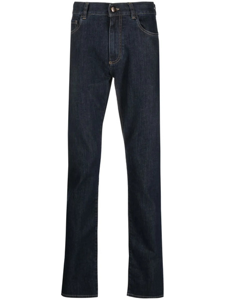  Canali Low-rise Straight-leg Trousers - Blue 