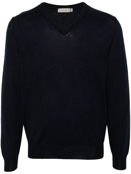  Canali Merino-wool Sweater - Blue 