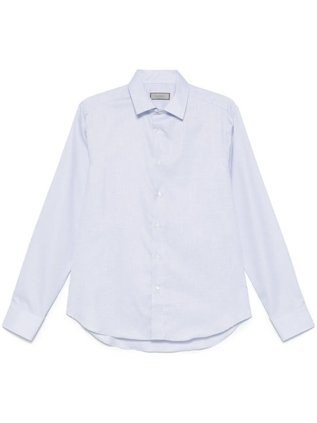  Canali Micro Check Shirt - Blue 