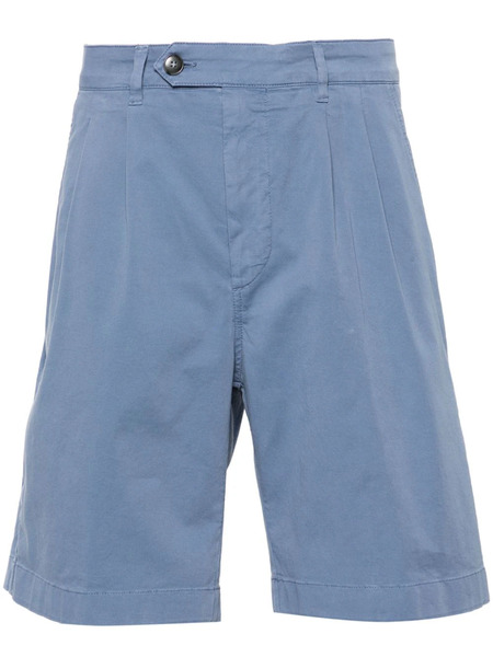  Canali Mid-rise Chino Shorts - Blue 