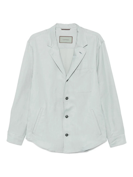  Canali Patch-pocket Shirt Jacket - Blue 