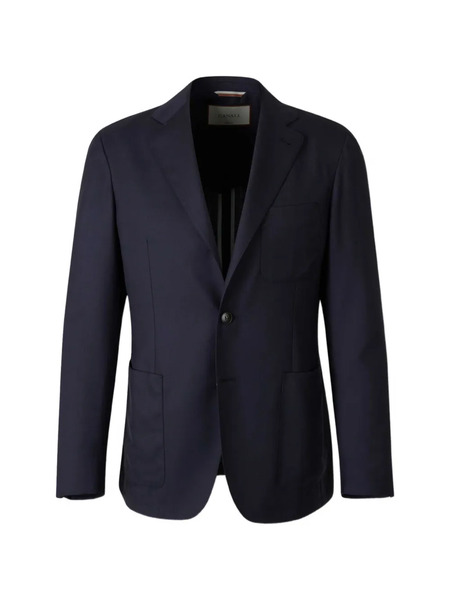  Canali Patch-pocket Single-breasted Blazer - Blue 