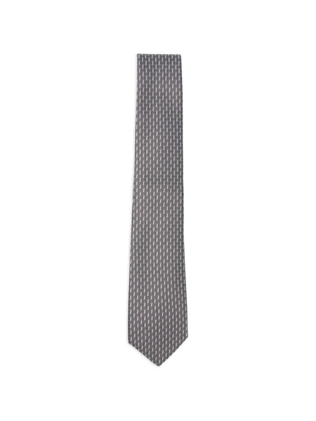  Canali Patterned Tie - Grey 