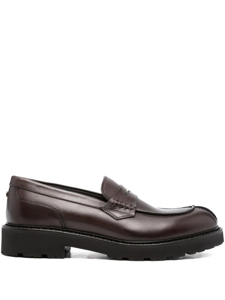 Canali Penny Leather Loafers - Brown 