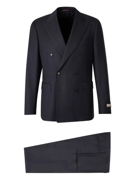  Canali Pinstripe Double-breasted Suit - Blue 