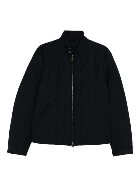  Canali Quilted Diamond-pattern Padded Jacket - Blue 