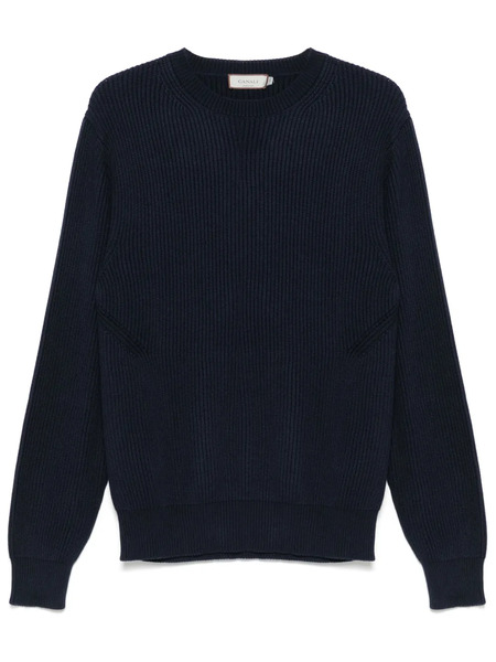  Canali Ribbed-knit Sweater - Blue 