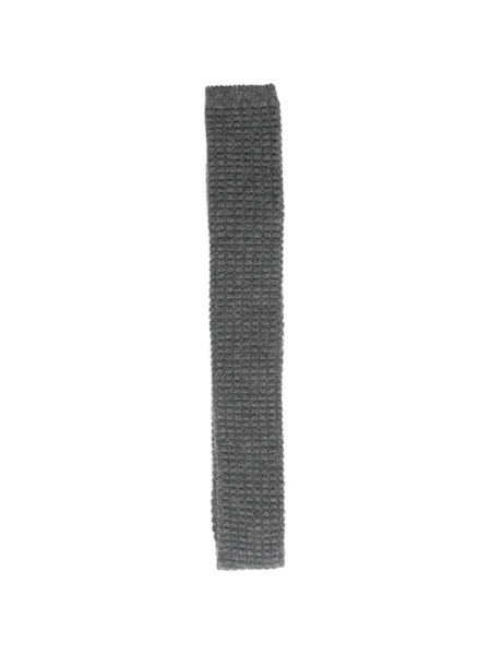  Canali Ribbed Tie - Grey 