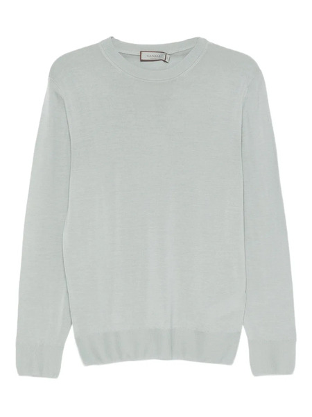  Canali Round-neck Wool Sweater - Blue 