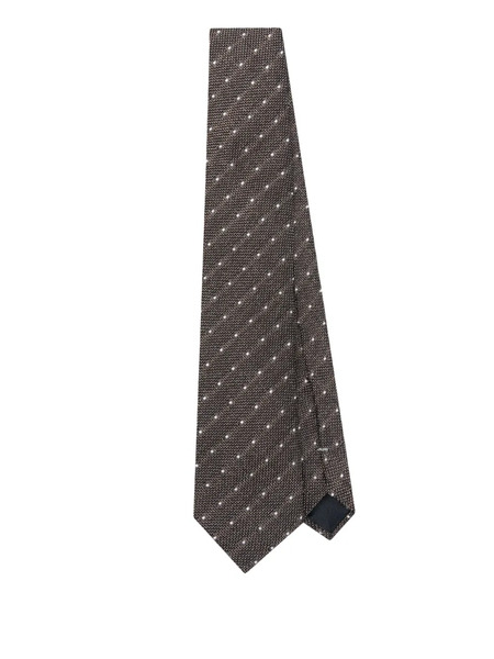  Canali Silk Tie - Brown 