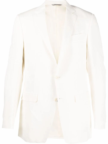  Canali Single-breasted Linen-silk Blazer - White 