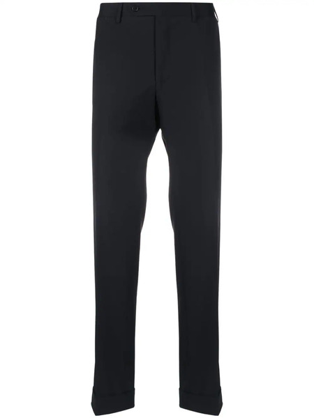  Canali Straight-leg Wool Tailored Trousers - Blue 