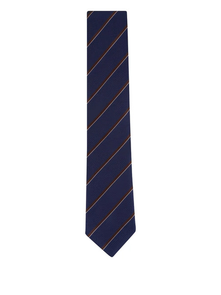  Canali Striped Tie - Blue 