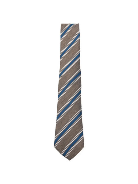  Canali Striped Tie - Green 