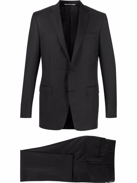  Canali Tailored Single-breasted Suit - Black 