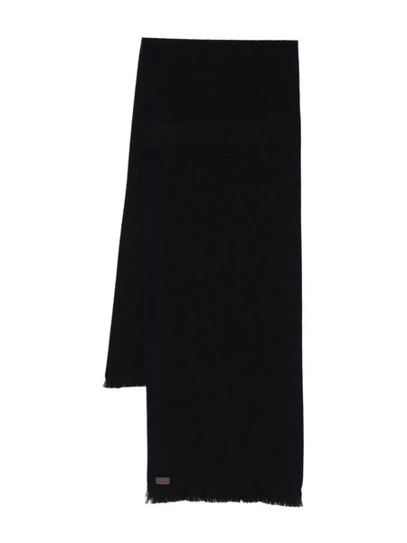  Canali Textured Fringed Scarf - Blue 