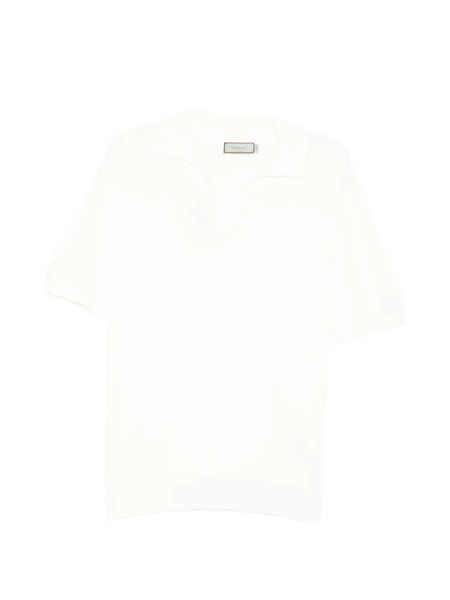  Canali Textured Top - White 