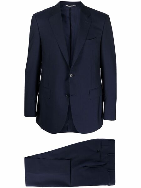  Canali Two Piece Single Breasted Suit - Blue 