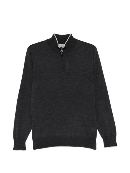  Canali Zip-fastening Sweater - Grey 