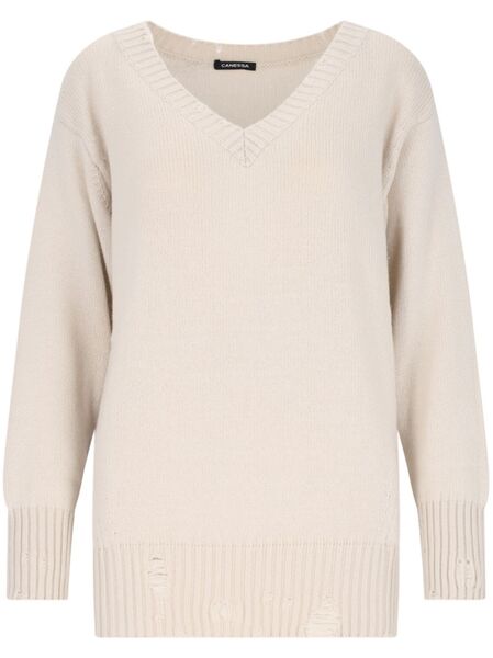  Canessa Destroyed-detailing Sweater - Neutrals 