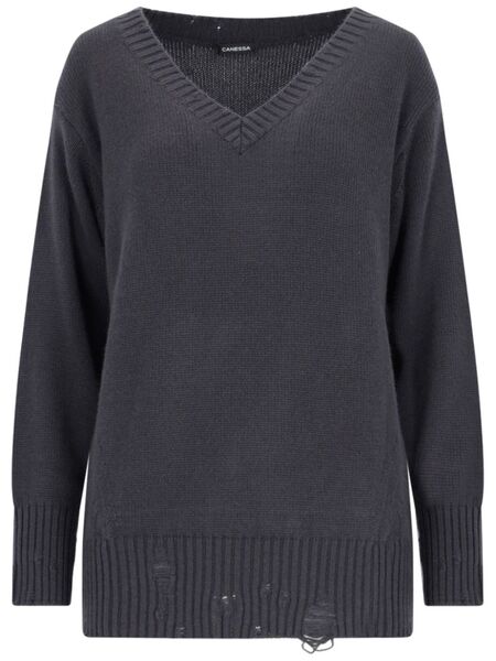  Canessa Distressed Sweater - Grey 