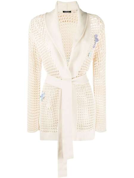  Canessa Open-knit Sea-patch Cardigan - Neutrals 
