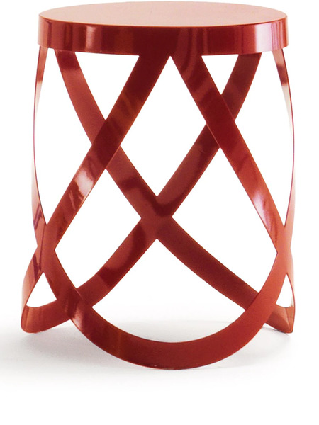  Cappellini Ribbon Low Steel Stool - Red 