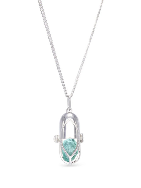  Capsule Eleven Aquamarine Statement-pendant Necklace - Silver 