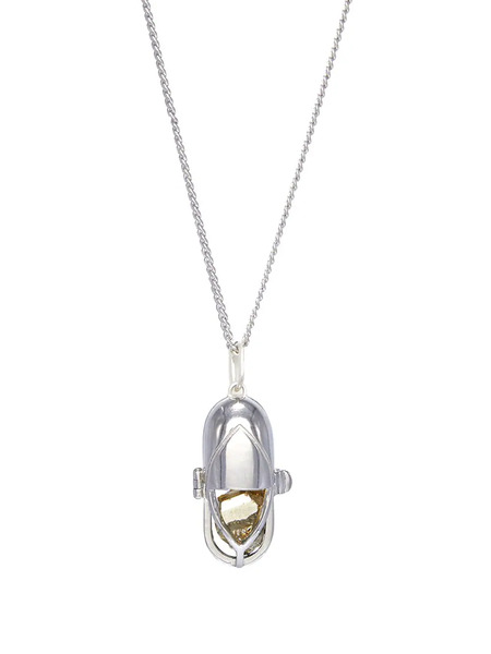 Capsule Eleven Capsule Crystal Pendant Necklace - Silver 