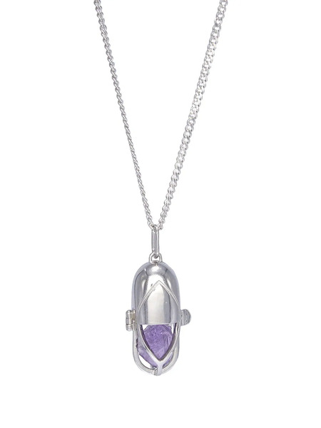  Capsule Eleven Capsule Crystal Pendant Necklace - Silver 