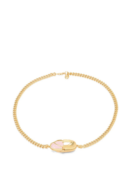  Capsule Eleven Capsule Crystal Pink Quartz Necklace - Gold 